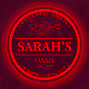 Personalized LED Color Changing Acrylic Wine Sign