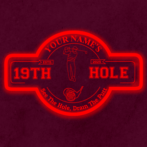 Personalized LED Color Changing Acrylic Golf 19th Hole Sign