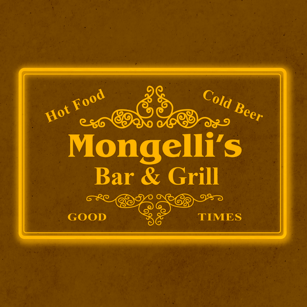 Personalized Name Bar & Grill Cold Beer LED Sign (Three Sizes)