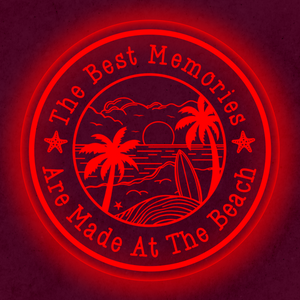 Personalized LED Color Changing Acrylic Beach Sign