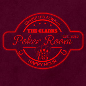 Personalized LED Color Changing Acrylic Poker Room Bar Sign