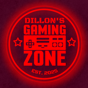 Personalized LED Color Changing Acrylic Gaming Remote Sign