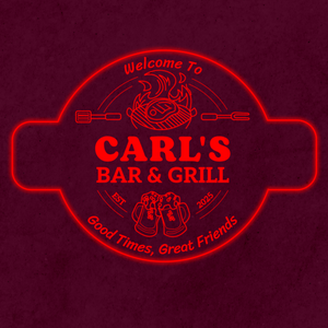 Personalized LED Color Changing Acrylic Barbeque Bar & Grill Sign