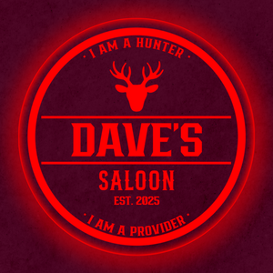 Personalized LED Color Changing Acrylic Deer Hunter Sign