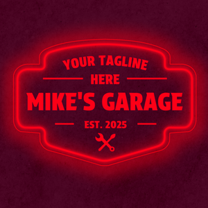 Personalized LED Color Changing Acrylic Garage Sign