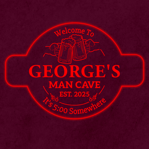 Personalized LED Color Changing Acrylic Man Cave Beers Cheers Sign