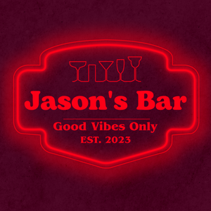 Personalized LED Color Changing Acrylic Bar w/Glasses Sign