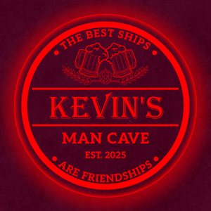 Personalized LED Color Changing Acrylic Man Cave Beers & Hop Sign