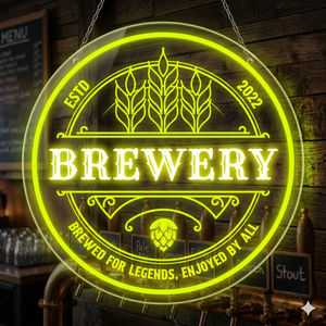 Personalized LED Color Changing Acrylic Brewery Sign