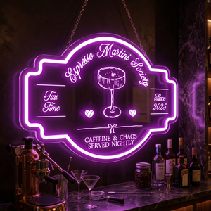 Personalized LED Color Changing Acrylic Espresso Martini Sign