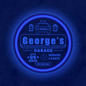 Personalized LED Color Changing Acrylic Garage Car Sign