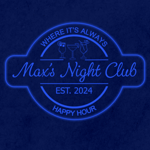 Personalized LED Color Changing Acrylic Three Glasses Bar Sign