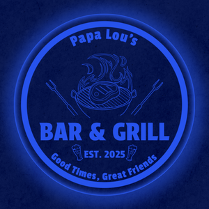 Personalized LED Color Changing Acrylic Beers Bar & Grill Sign