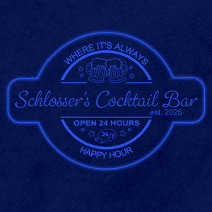 Personalized LED Color Changing Acrylic Beer Mugs Cocktail Bar Sign