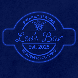 Personalized LED Color Changing Acrylic Glasses With Straws Bar Sign