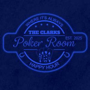 Personalized LED Color Changing Acrylic Poker Room Bar Sign