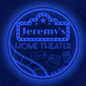 Personalized LED Color Changing Acrylic Home Theater Sign
