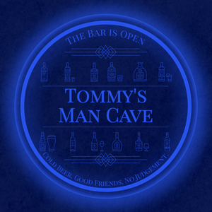 Personalized LED Color Changing Acrylic Man Cave Bottles Sign