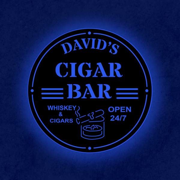 Personalized LED Color Changing Cigar Bar Sign