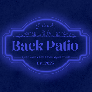 Personalized LED Color Changing Acrylic Back Patio Sign