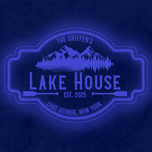 Personalized LED Color Changing Acrylic Lake House Sign