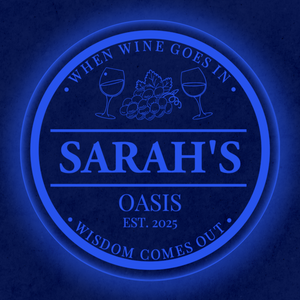 Personalized LED Color Changing Acrylic Wine Sign