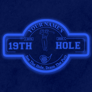 Personalized LED Color Changing Acrylic Golf 19th Hole Sign