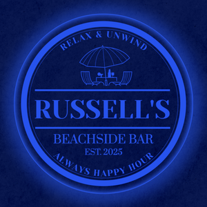 Personalized LED Color Changing Acrylic Beachside Bar Sign