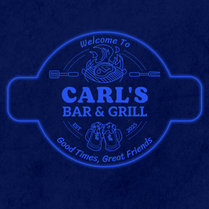 Personalized LED Color Changing Acrylic Barbeque Bar & Grill Sign