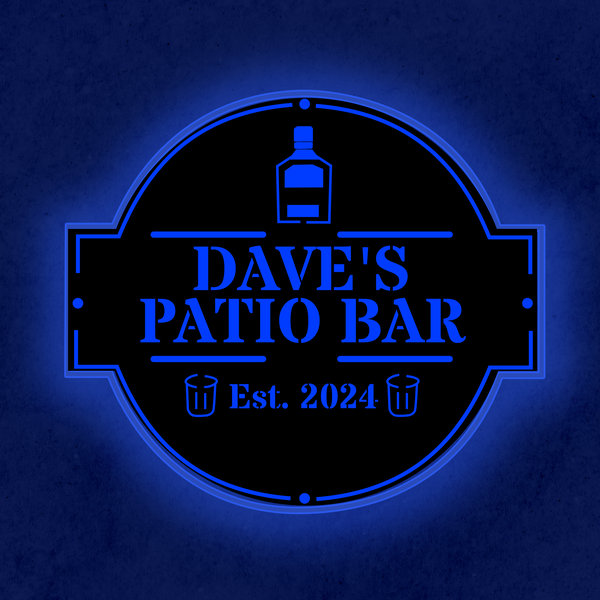 Personalized LED Color Changing Patio Bar Sign