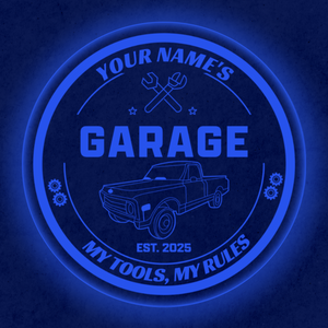 Personalized LED Color Changing Acrylic Garage Pickup Truck Sign