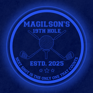 Personalized LED Color Changing Acrylic Golf Bar Sign