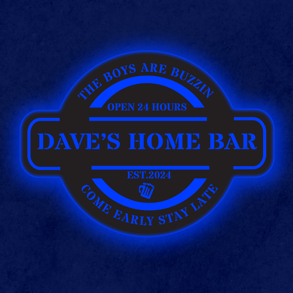 Personalized LED Color Changing Man Cave Sign