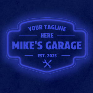 Personalized LED Color Changing Acrylic Garage Sign