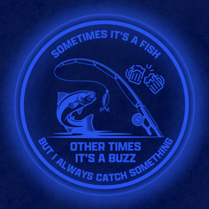 Personalized LED Color Changing Acrylic Fishing Beers Sign