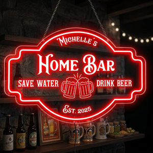 Personalized LED Color Changing Acrylic Home Bar Beers Sign