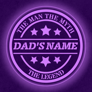 Personalized LED Color Changing Father's Day Dad Sign