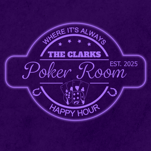 Personalized LED Color Changing Acrylic Poker Room Bar Sign