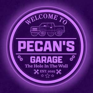 Personalized LED Color Changing Acrylic Pickup Truck Sign