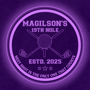 Personalized LED Color Changing Acrylic Golf Bar Sign