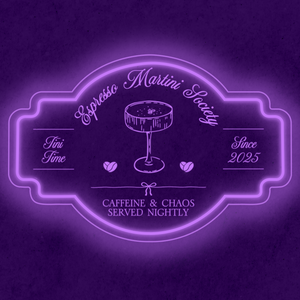 Personalized LED Color Changing Acrylic Espresso Martini Sign