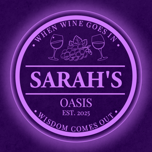 Personalized LED Color Changing Acrylic Wine Sign