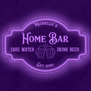 Personalized LED Color Changing Acrylic Home Bar Beers Sign
