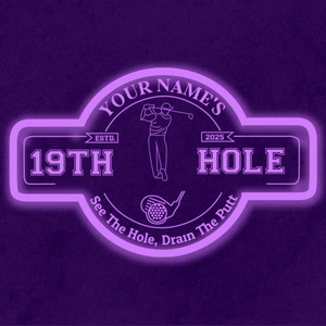 Personalized LED Color Changing Acrylic Golf 19th Hole Sign