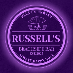 Personalized LED Color Changing Acrylic Beachside Bar Sign