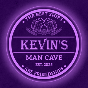 Personalized LED Color Changing Acrylic Man Cave Beers & Hop Sign