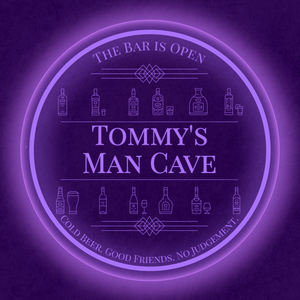 Personalized LED Color Changing Acrylic Man Cave Bottles Sign