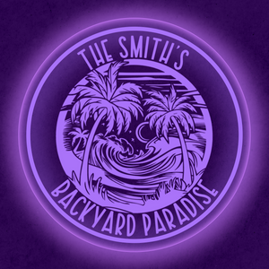 Personalized LED Color Changing Acrylic Backyard Paradise Sign