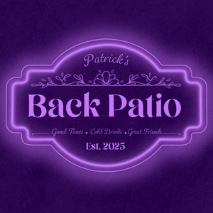 Personalized LED Color Changing Acrylic Back Patio Sign