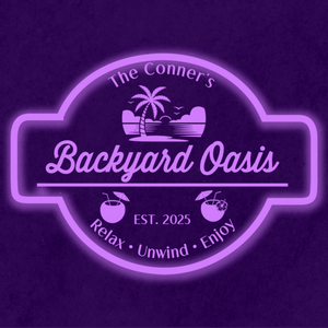 Personalized LED Color Changing Acrylic Backyard Oasis Sign